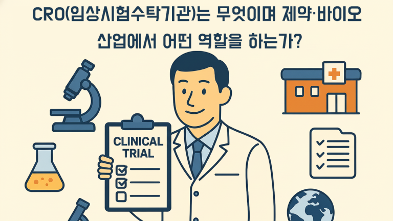 CRO(임상시험수탁기관)는 무엇이며 제약·바이오 산업에서 어떤 역할을 하는가?
