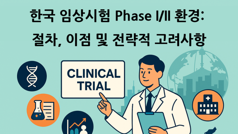 한국 임상시험 Phase I/II 환경: 절차, 이점 및 전략적 고려사항