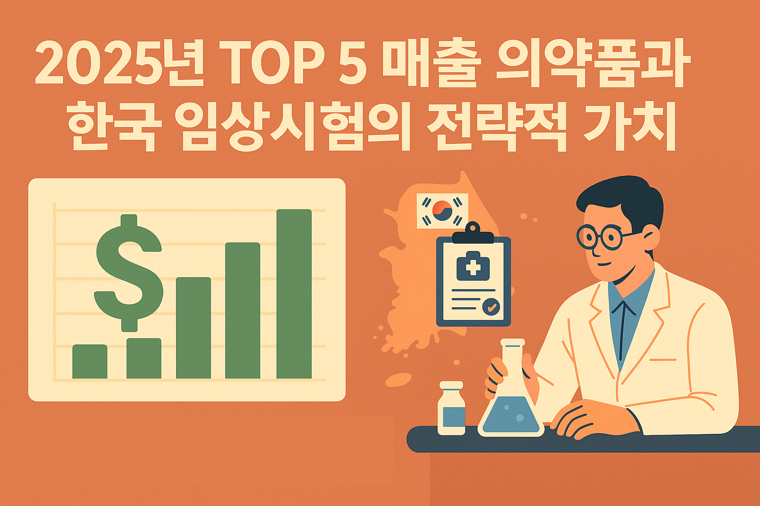 2025년 TOP 5 매출 의약품과 한국 임상시험의 전략적 가치