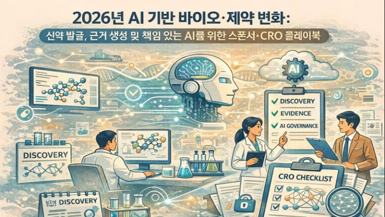 2026년 AI 기반 바이오·제약 변화 신약 발굴 근거 생성 및 책임 있는 AI를 위한 스폰서·CRO 플레이북 e1770083932590