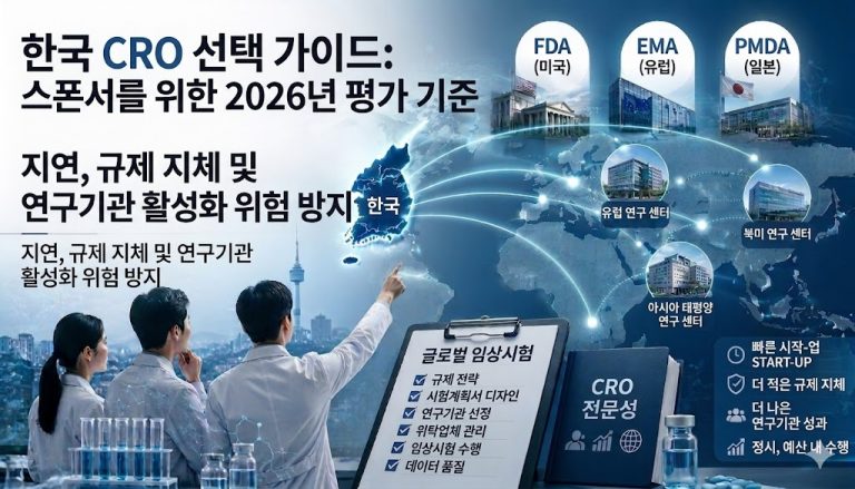 한국 CRO 선택 가이드: 스폰서를 위한 2026년 평가 기준 1 3f20e1e1 fe6e 4db2 a75c 7921dcbd2e0f