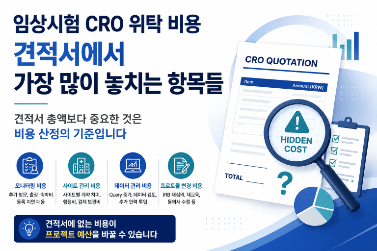 임상시험 CRO 위탁 비용, 견적서에서 가장 많이 놓치는 항목들 10 6c3849af 0181 4e12 8352 7a4d08187243