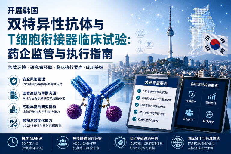 开展韩国双特异性抗体与T细胞衔接器临床试验:药企监管与执行指南 1 199bafe6 4e98 4540 a680 06315cd011d5